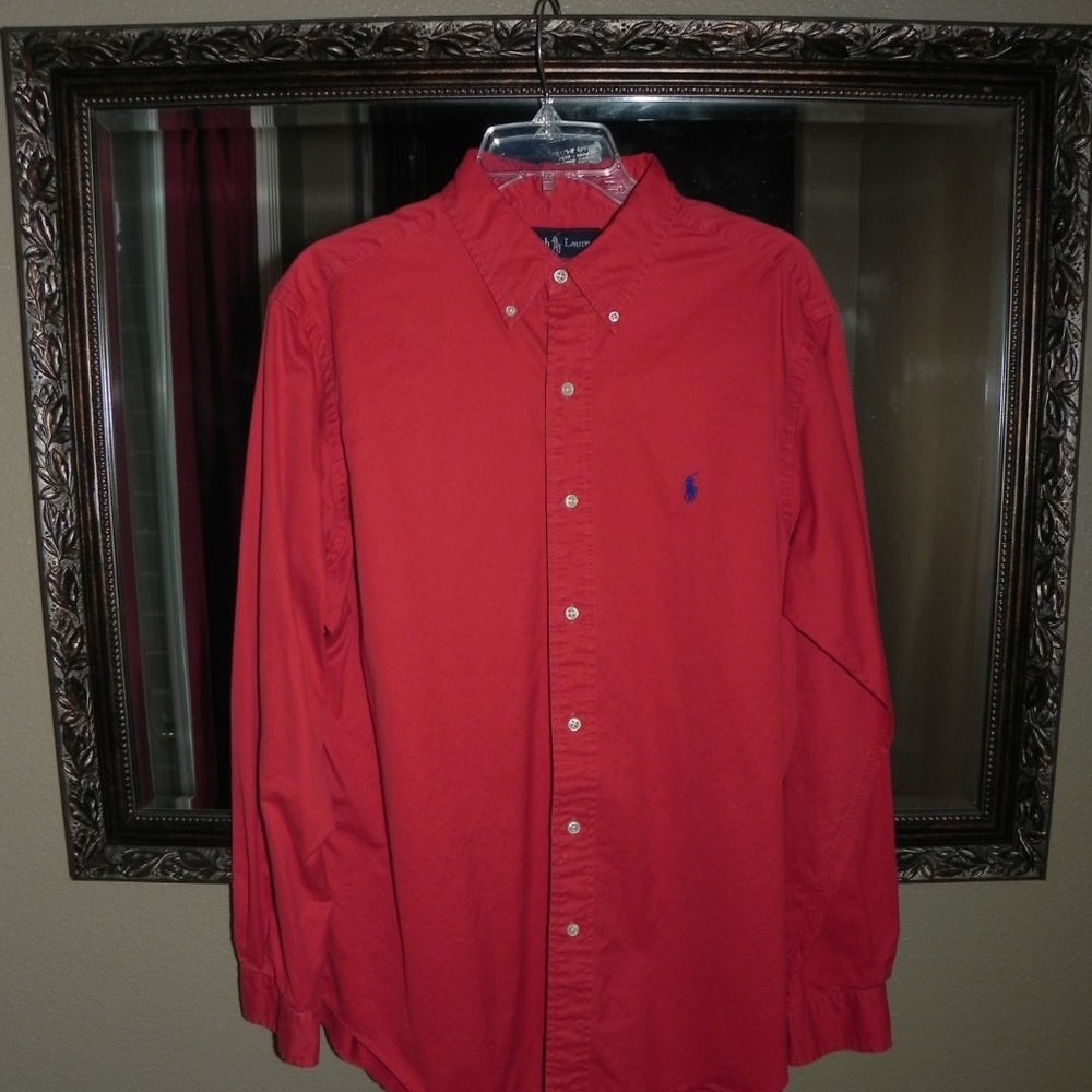 Men's Ralph Lauren Dress Shirt Size L Classic Fit
